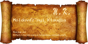 Moldoványi Klaudia névjegykártya